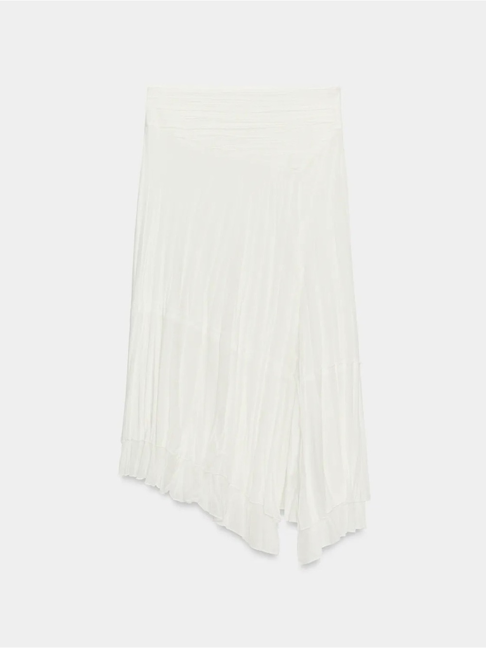 Zara Women’s White Asymmetric Midi Skirt